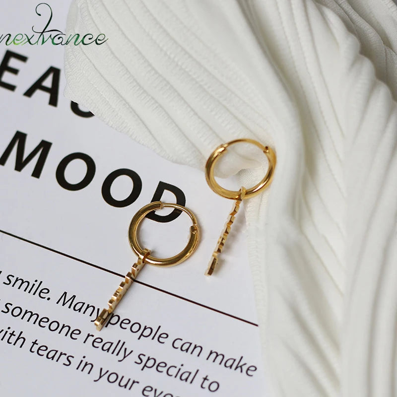 Nextvance Ear Clip Custom Letter Earrings Eardrop Stainless Steel Personalised Name Girls Women earring Creative Jewelry Gift
