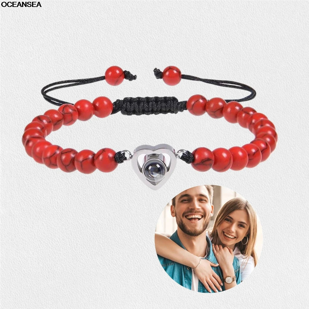 Custom Bracelet with Picture inside Personalized Projection Bracelets with Photos Picture Bracelet Personalized Memorial Gifts