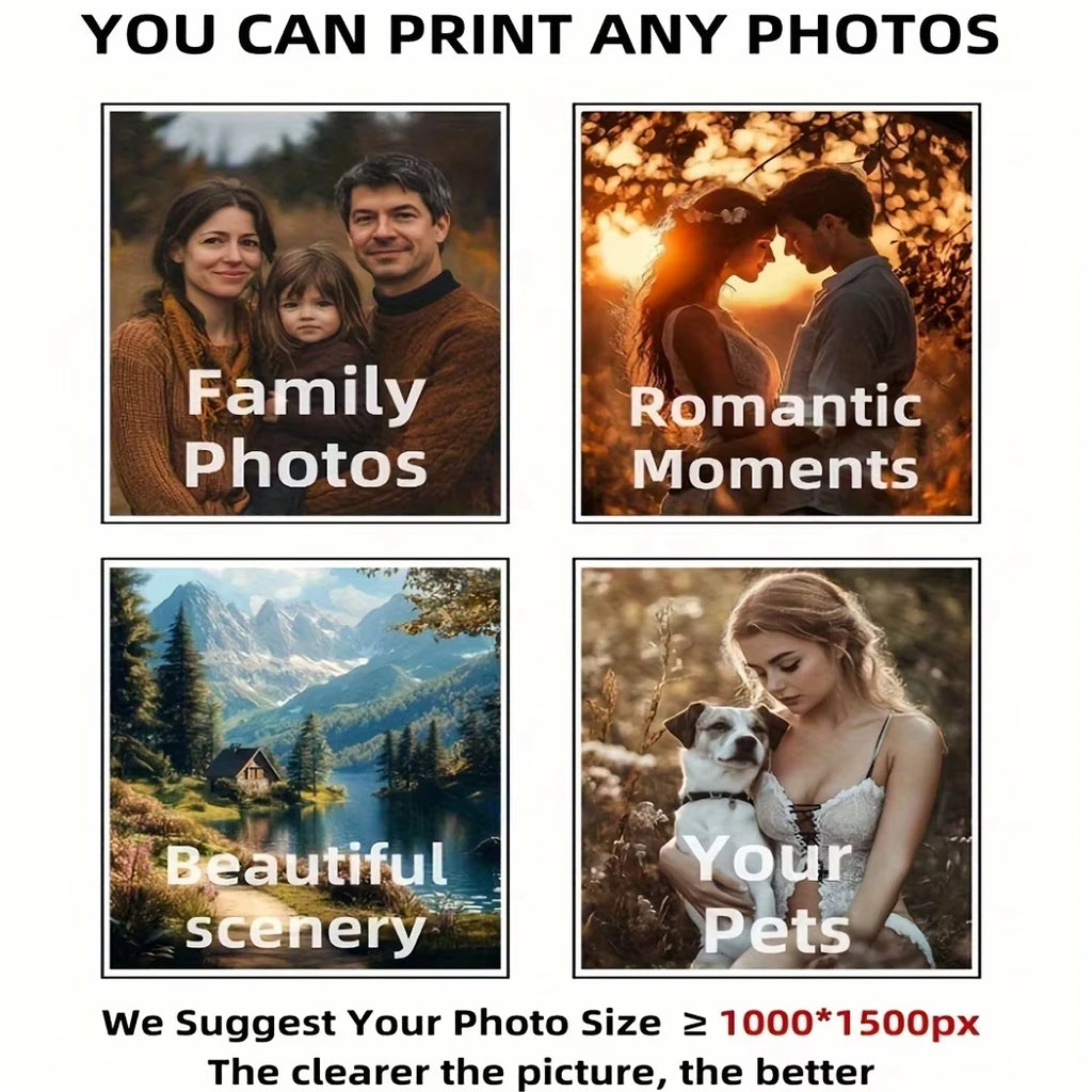 Custom Photo Canvas Prints Personalized Gift Customization Portrait Art Pet Art Wedding & Special Moments Home Decor Gifts