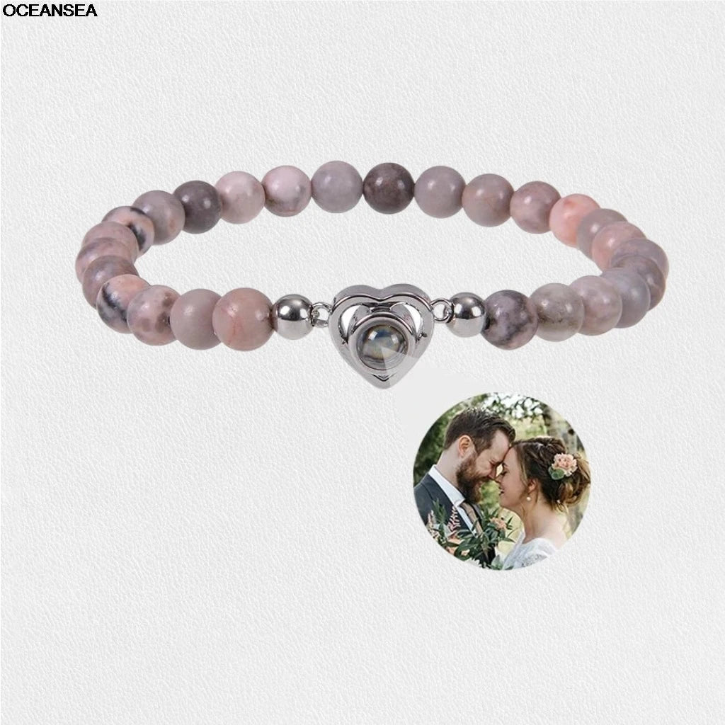 Custom Bracelet with Picture inside Personalized Projection Bracelets with Photos Picture Bracelet Personalized Memorial Gifts