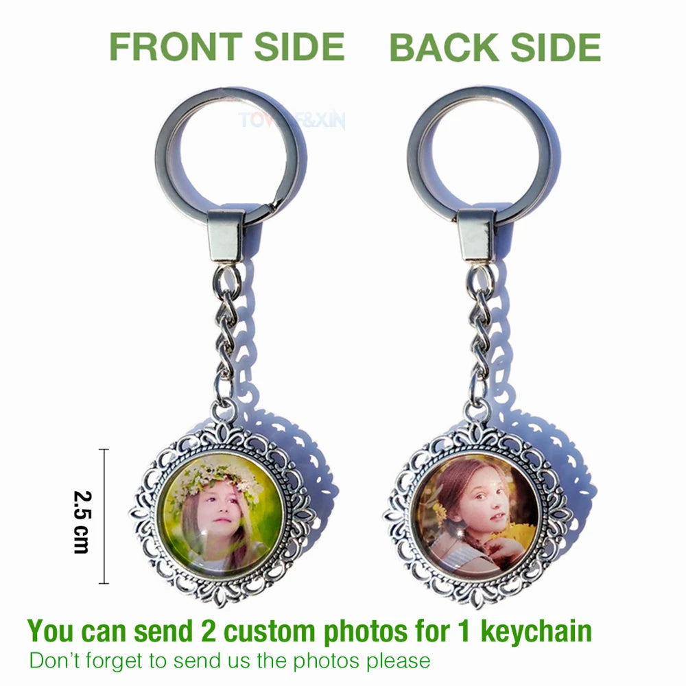 Personalized Photo Pendants Custom Keychain Photo of Your Baby Child Mom Dad Grandparent Loved One Gift for Family Member Gift
