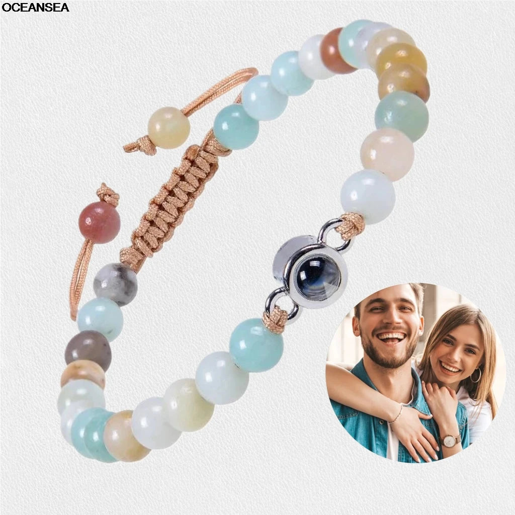 Custom Bracelet with Picture inside Personalized Projection Bracelets with Photos Picture Bracelet Personalized Memorial Gifts