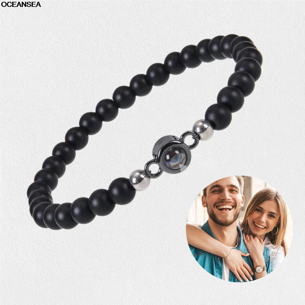 Custom Bracelet with Picture inside Personalized Projection Bracelets with Photos Picture Bracelet Personalized Memorial Gifts