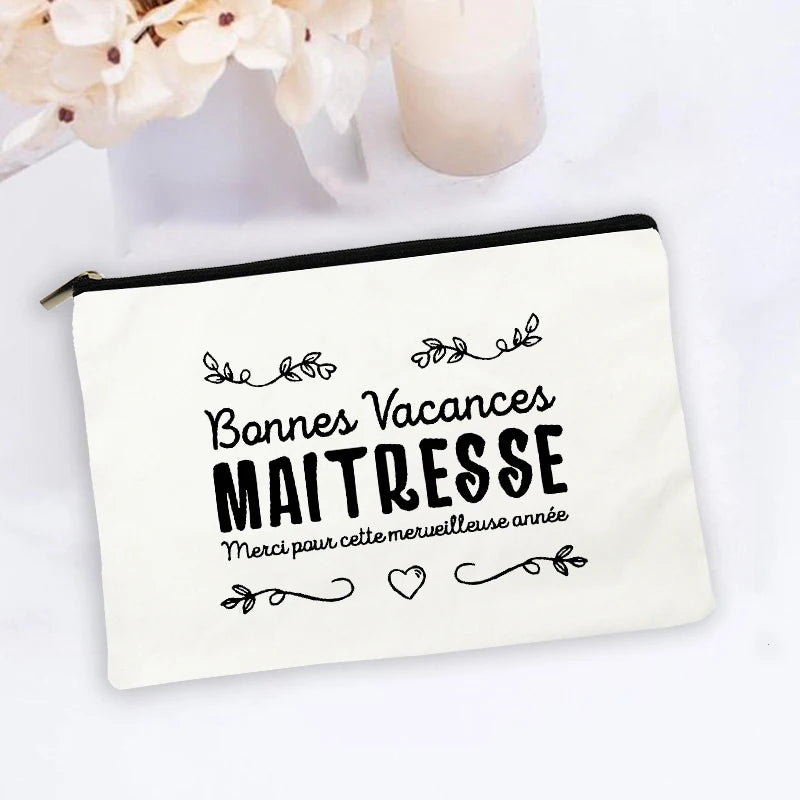 Super Teacher Printed Makeup Bag Teacher Gifts Women Men Cosmetic Bag Pencil Bags Travel Toiletries Organizer Wash Storage Pouch