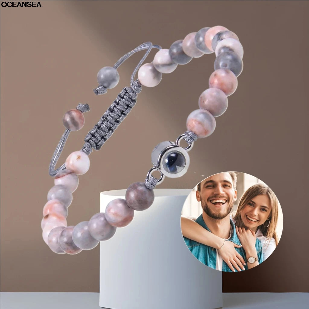Custom Bracelet with Picture inside Personalized Projection Bracelets with Photos Picture Bracelet Personalized Memorial Gifts