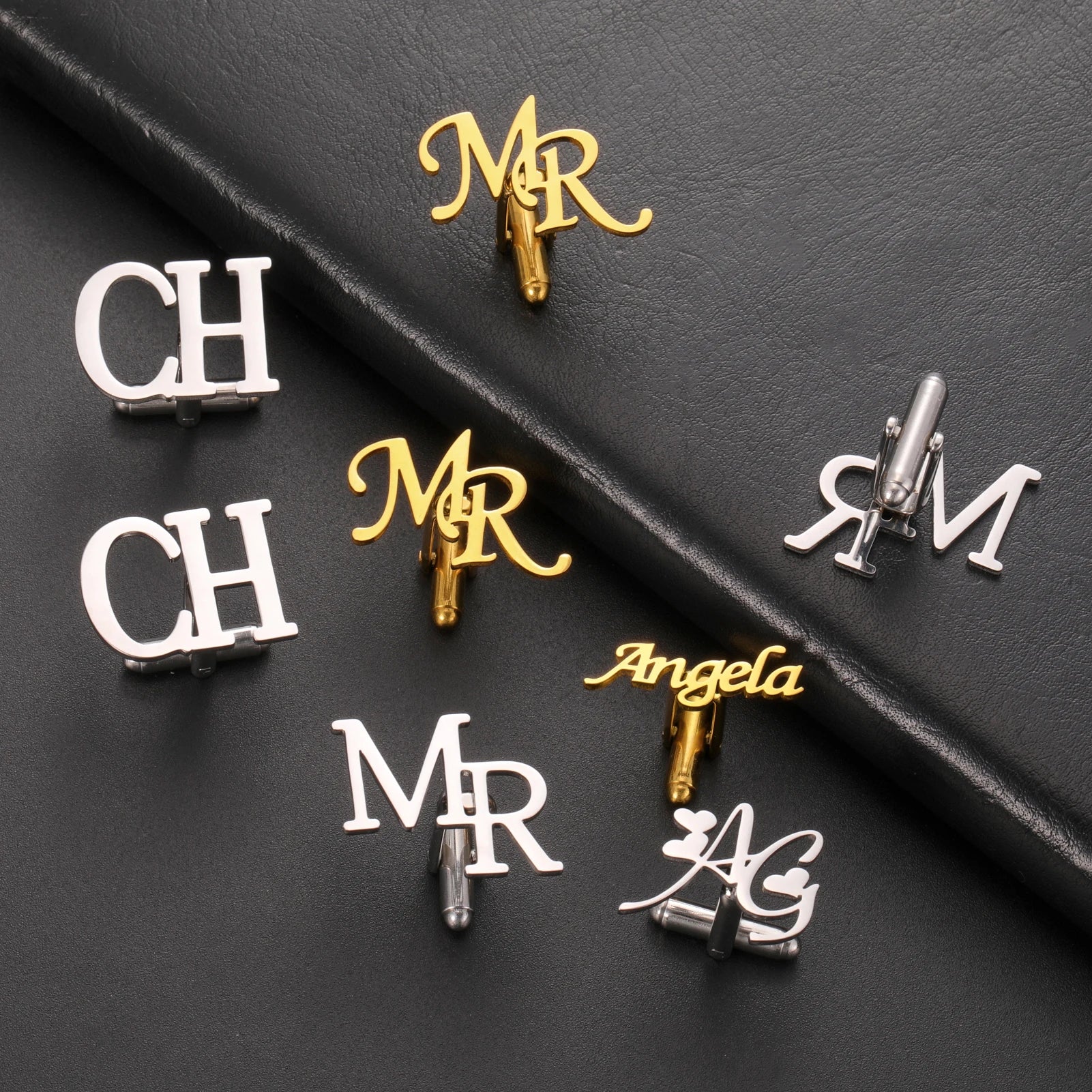 Sipuris Custom Name Cufflinks Stainless Steel Women Men Groom Shirt Initials Cufflink Luxury Personalized Jewelry Weddings Gifts