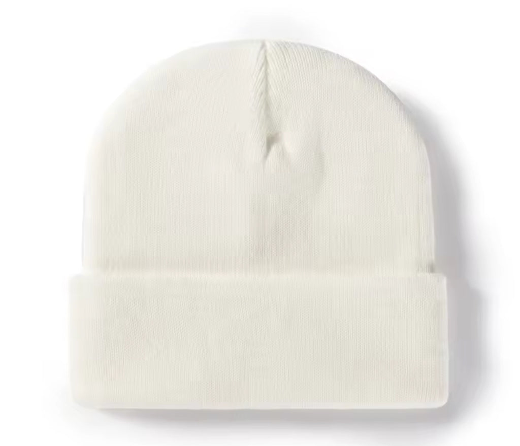 Custom Logo Knitted Beanie – Unisex Winter Hat with Ear Protection
