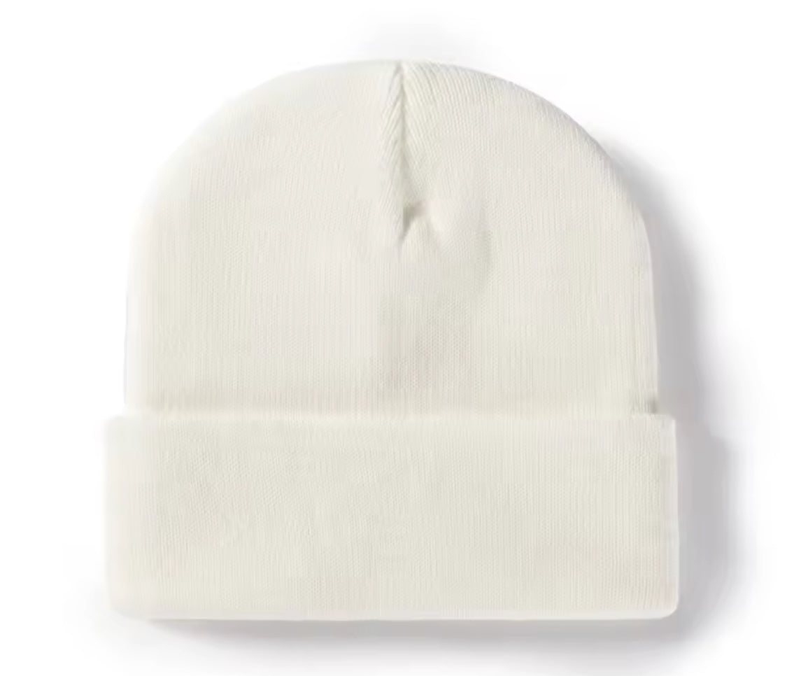 Custom Logo Knitted Beanie – Unisex Winter Hat with Ear Protection