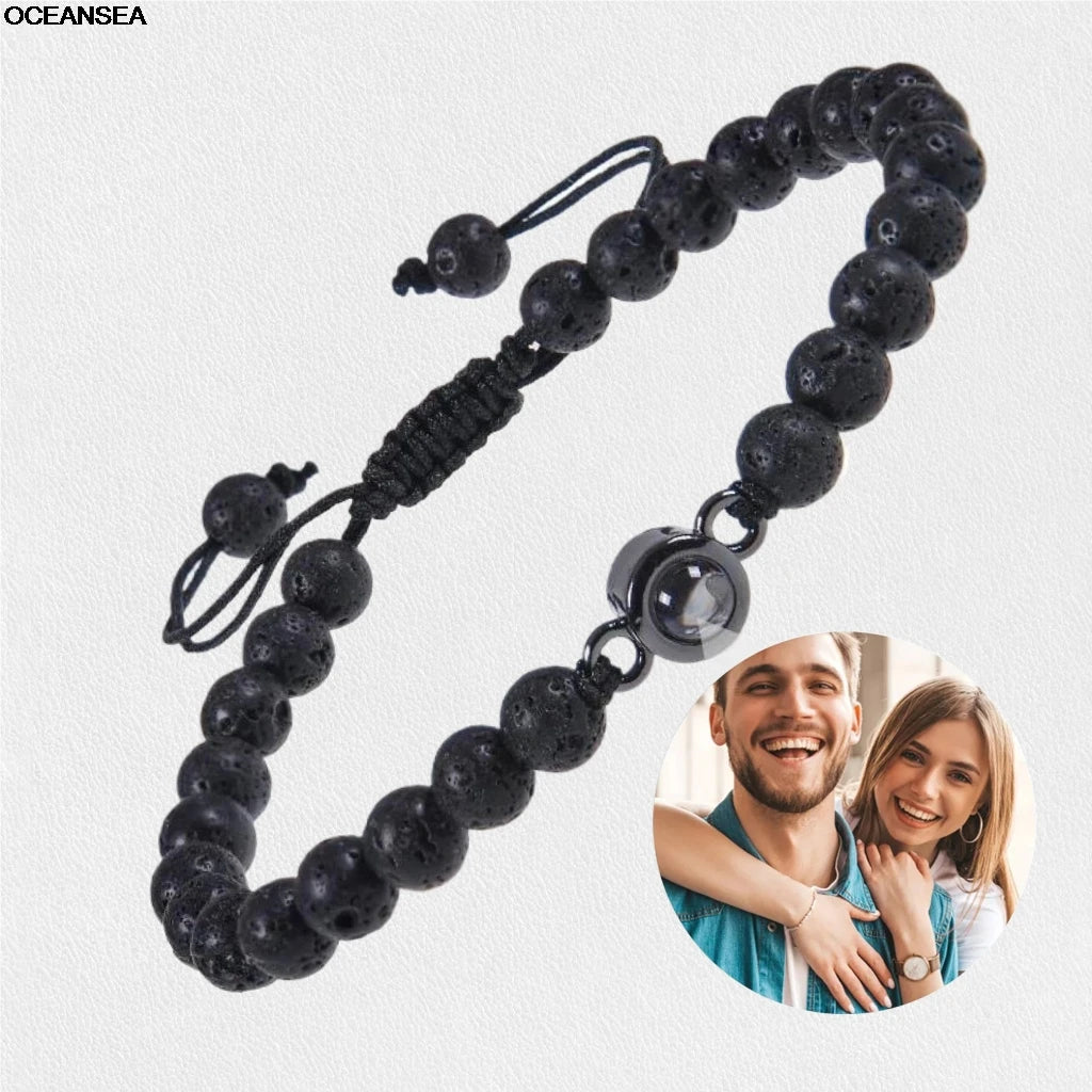 Custom Bracelet with Picture inside Personalized Projection Bracelets with Photos Picture Bracelet Personalized Memorial Gifts