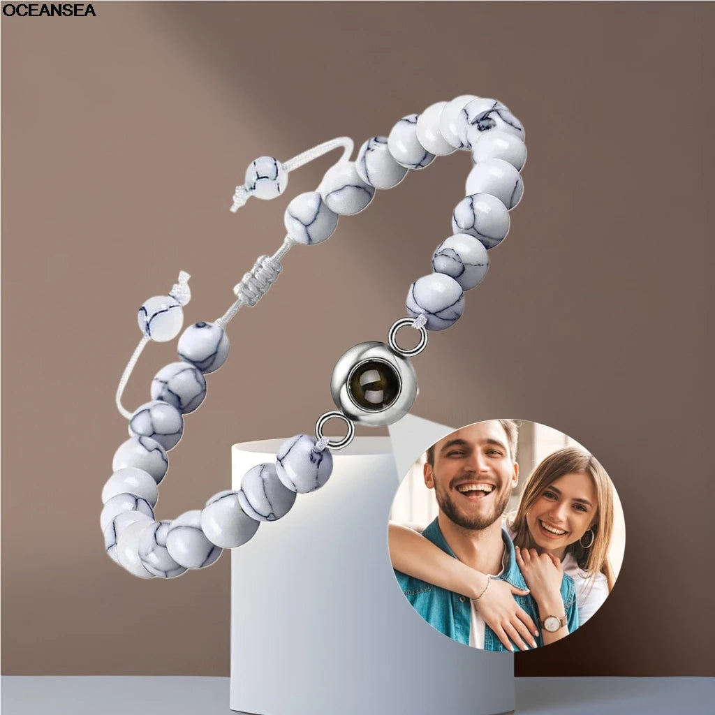 Custom Bracelet with Picture inside Personalized Projection Bracelets with Photos Picture Bracelet Personalized Memorial Gifts