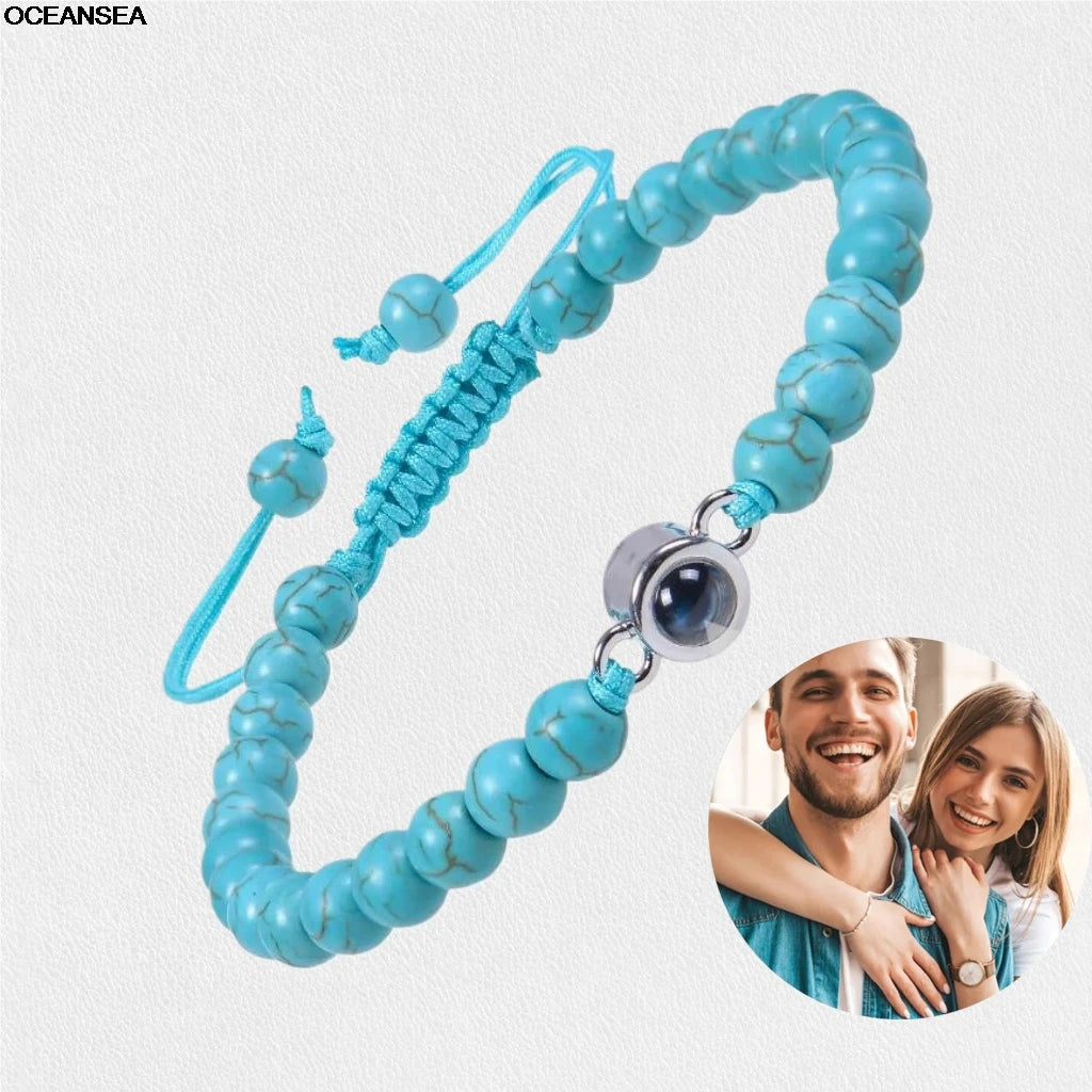 Custom Bracelet with Picture inside Personalized Projection Bracelets with Photos Picture Bracelet Personalized Memorial Gifts