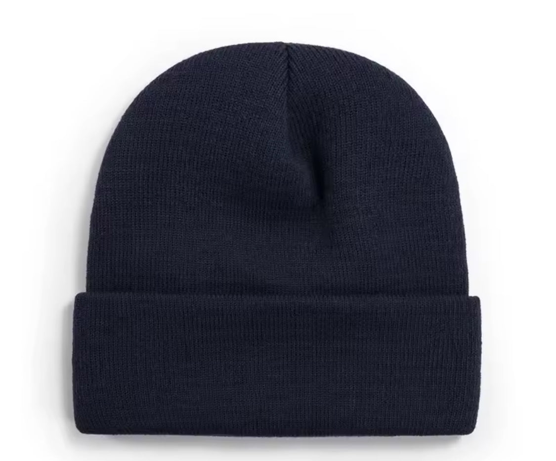 Custom Logo Knitted Beanie – Unisex Winter Hat with Ear Protection