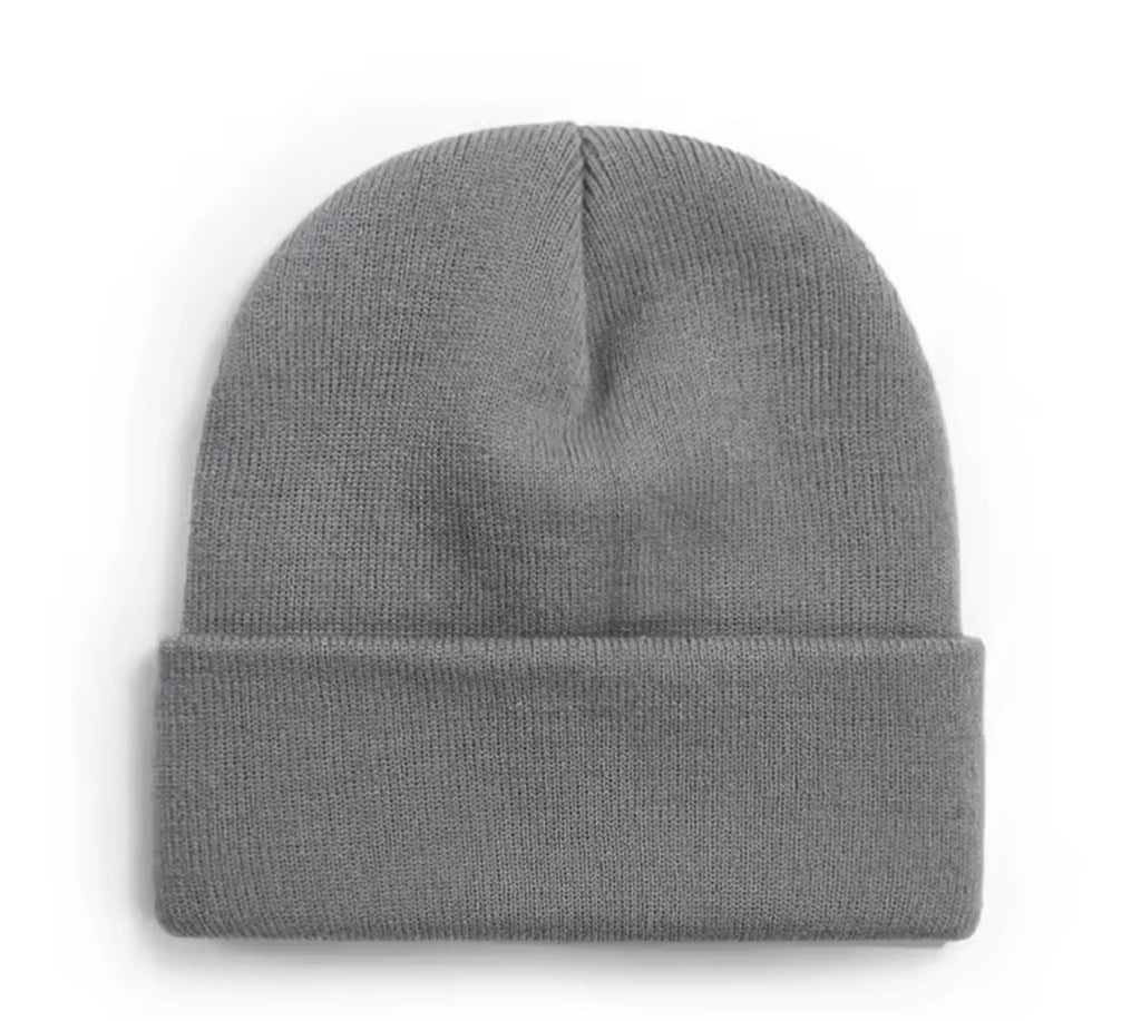 Custom Logo Knitted Beanie – Unisex Winter Hat with Ear Protection