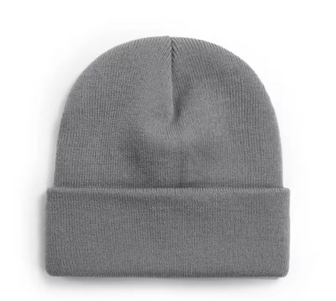 Custom Logo Knitted Beanie – Unisex Winter Hat with Ear Protection