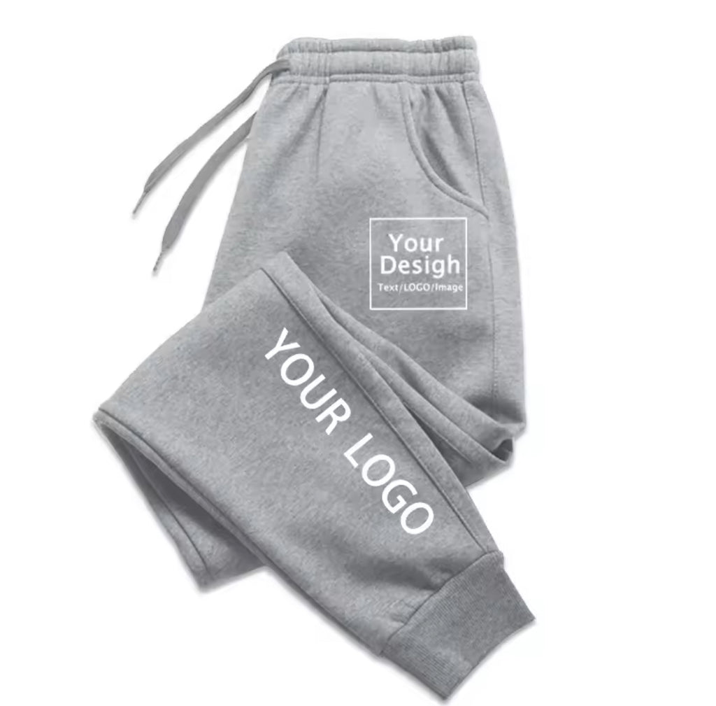 New Custom Logo Long Pants Men