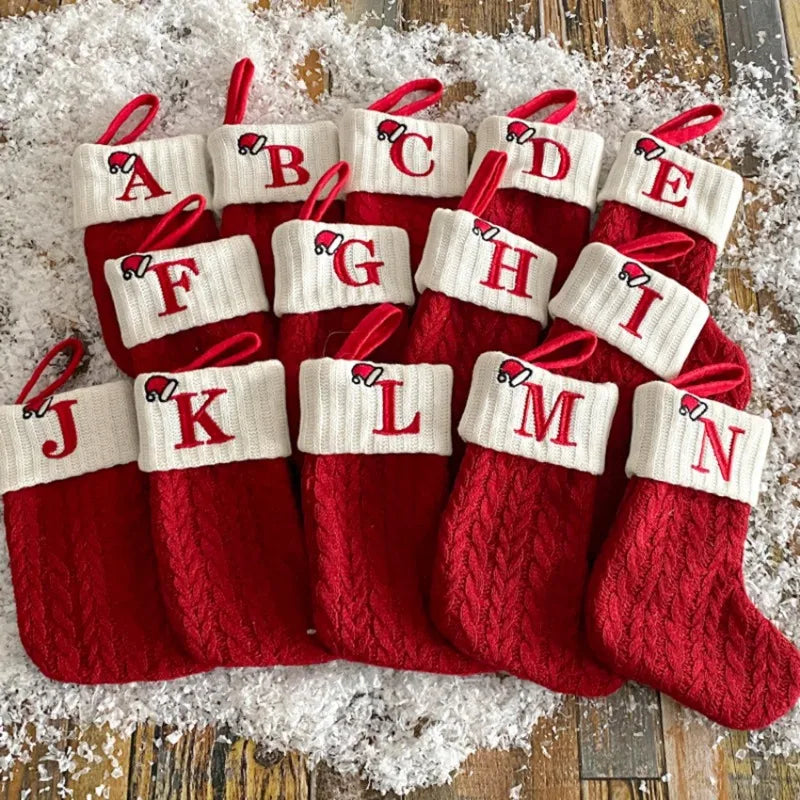 Mini Custom Christmas Stocking Embroidered Name Holiday Gift Socks