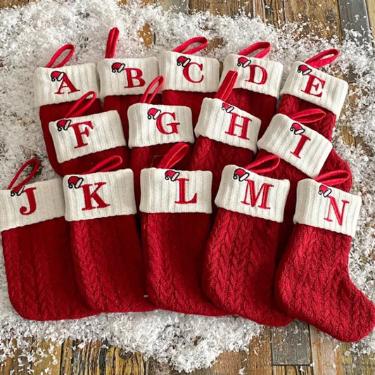 Mini Custom Christmas Stocking Embroidered Name Holiday Gift Socks