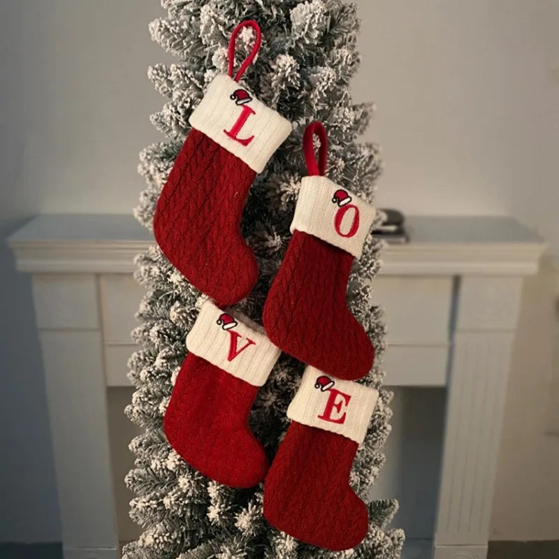 Mini Custom Christmas Stocking Embroidered Name Holiday Gift Socks