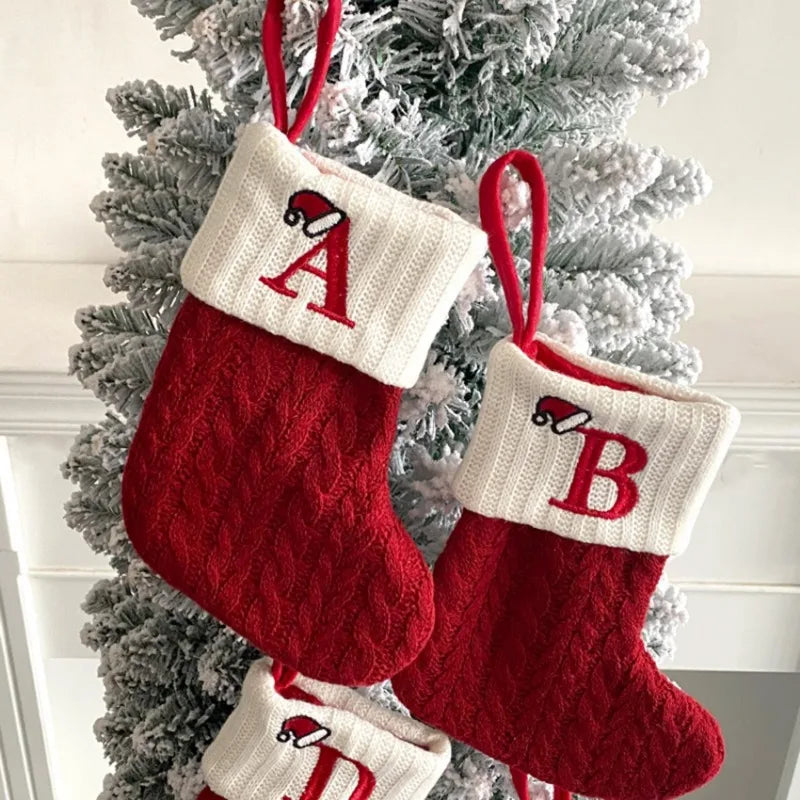 Mini Custom Christmas Stocking Embroidered Name Holiday Gift Socks