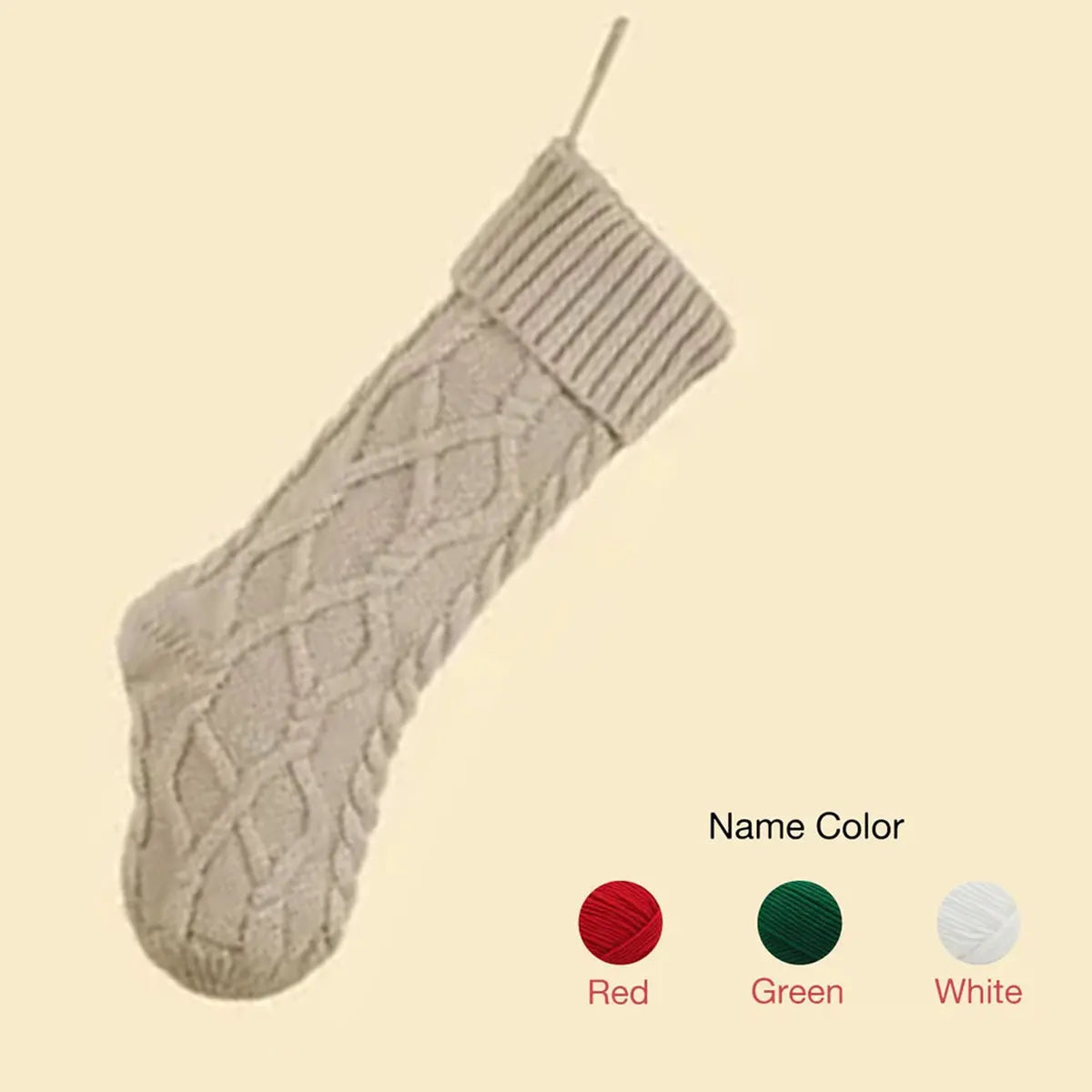 Vintage Personalized Christmas Stocking with Name Embroidery