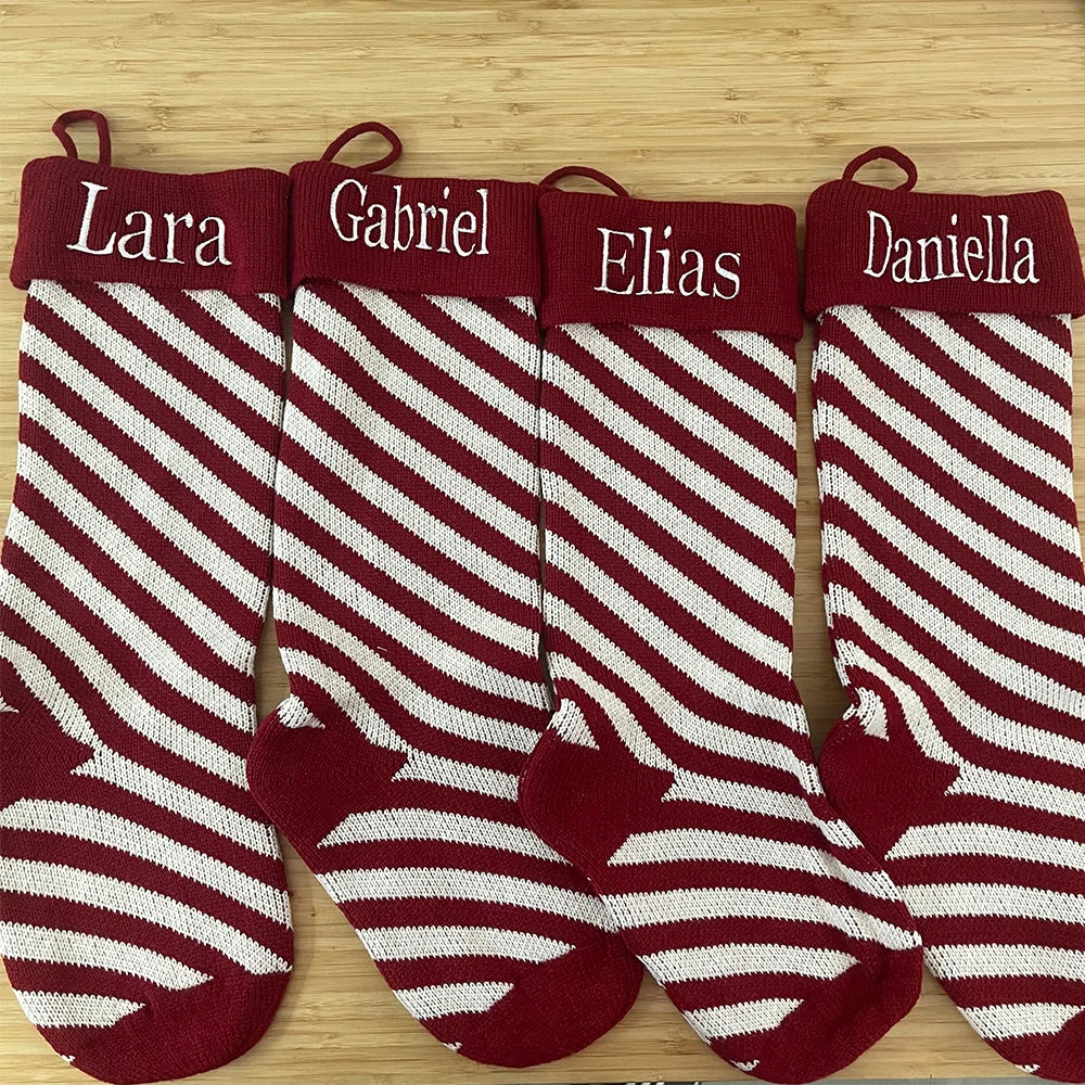Large Personalized Christmas Stocking Custom Name Candy Gift Bag 2025
