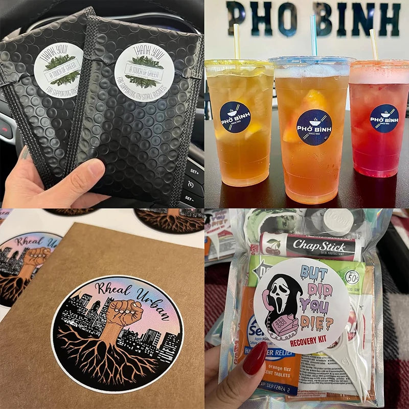 Custom Design Stickers for Any Occasion - Upload Logo/Photo to Create Personalized Decals, Event Decor & Wedding and Gift Labels