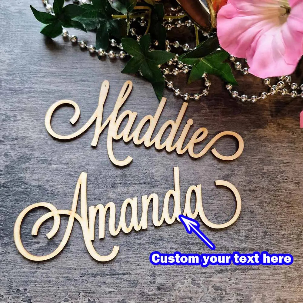 Custom Wooden Menu Pendant - Personalized Name Laser Engraved DIY Premium Decor for Dining, Home & Elegant Gifts, Unique Design