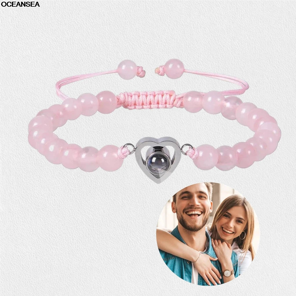 Custom Bracelet with Picture inside Personalized Projection Bracelets with Photos Picture Bracelet Personalized Memorial Gifts