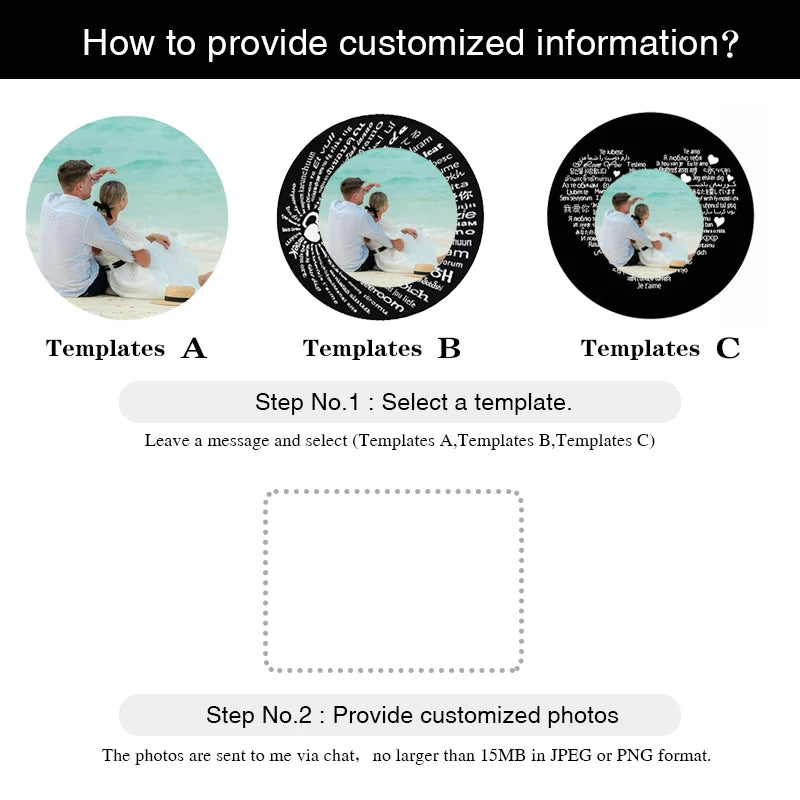 1-5 Photo Custom Bracelets with Picture inside Personalized Photo Projection Bracelet Memorial Jewelry Gifts  for Women Mom