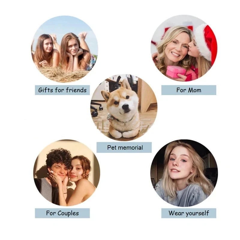 Projection Bracelet For Her Personalized Photo Bracelets Memorial Picture Inside Jewelry Customized Gift for Women Birthday Gift