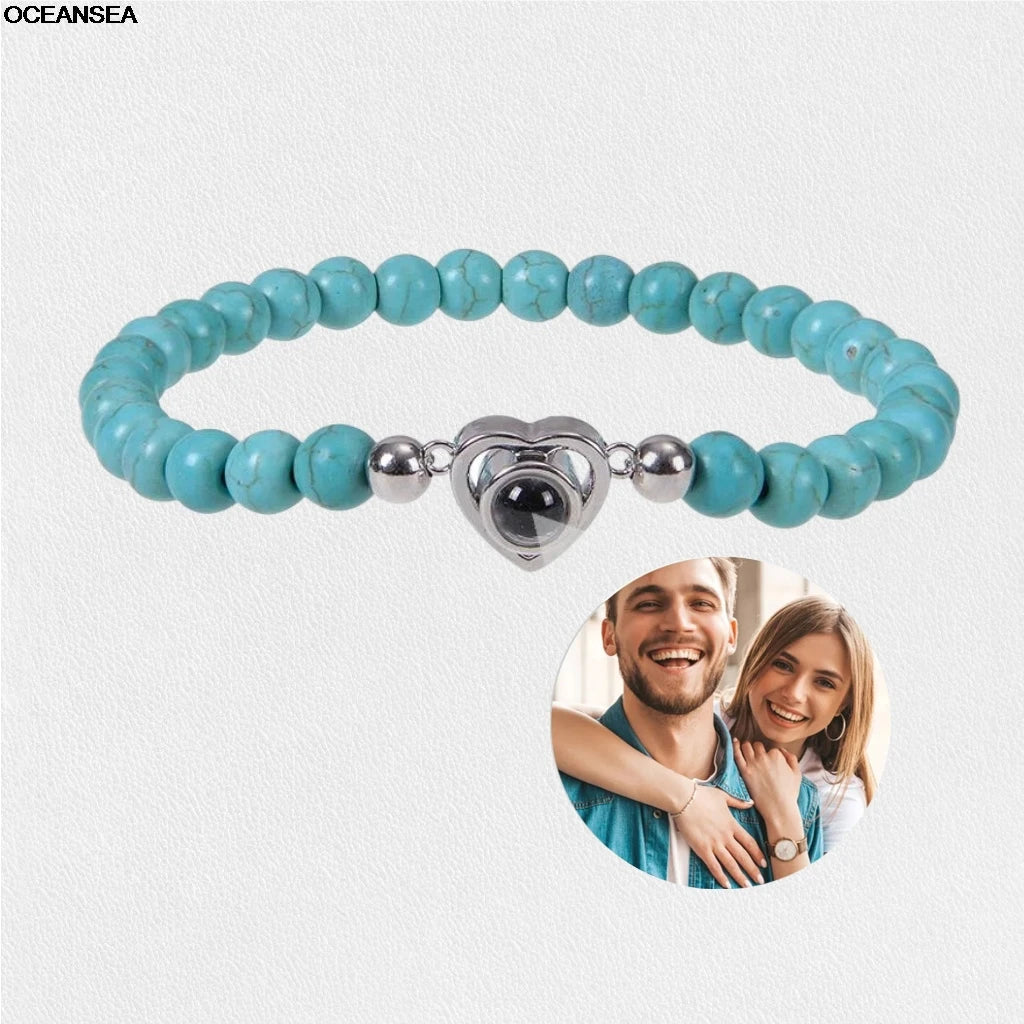 Custom Bracelet with Picture inside Personalized Projection Bracelets with Photos Picture Bracelet Personalized Memorial Gifts