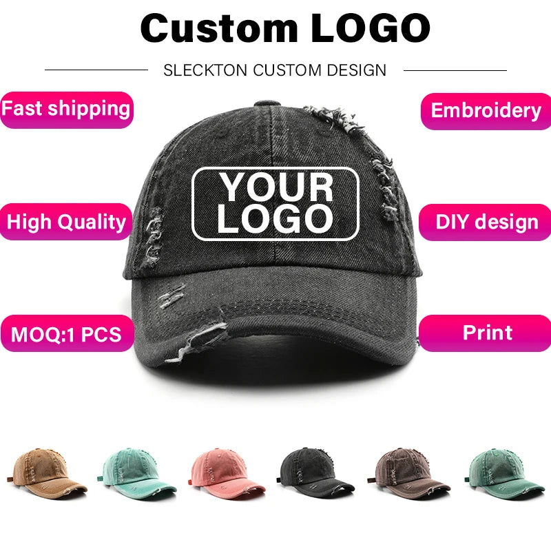 Custom Cap Embroidery Print Baseball Cap for Men and Women