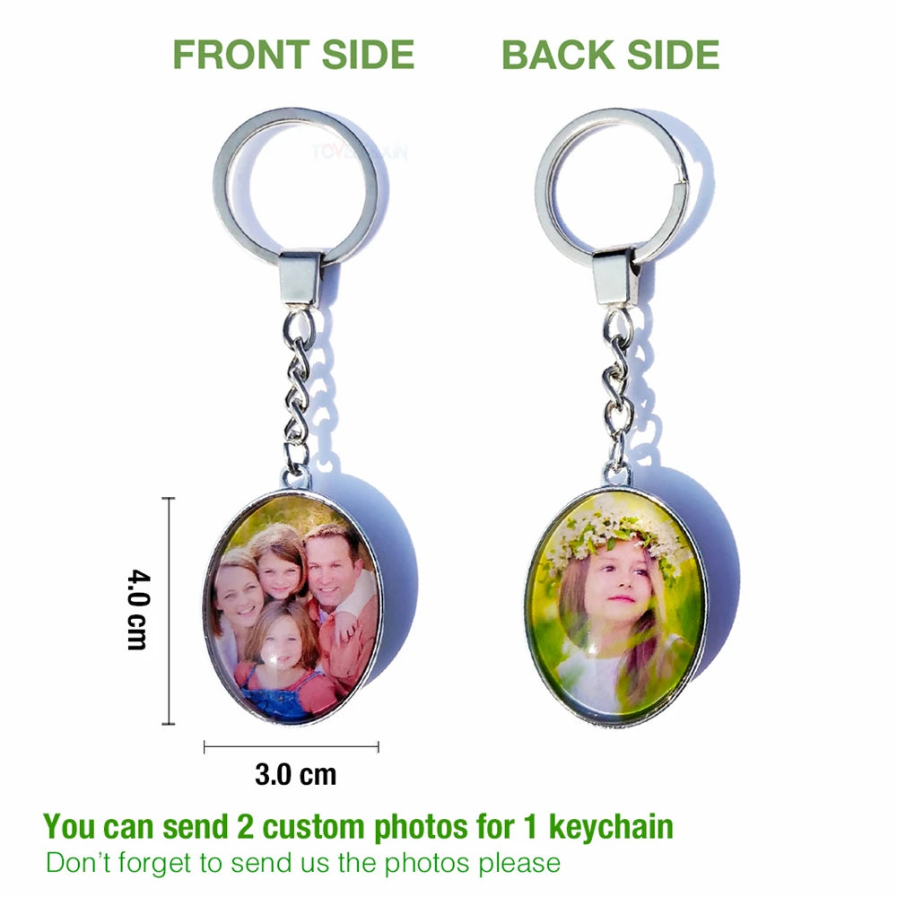 Personalized Photo Pendants Custom Keychain Photo of Your Baby Child Mom Dad Grandparent Loved One Gift for Family Member Gift