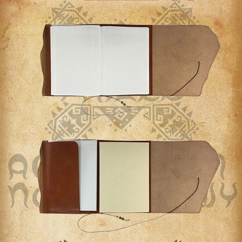 New Retro Notebook Monster Hunter Cosplay PU Leather Journal Diary Workbook Anime Hand Book Binders Gift Prop
