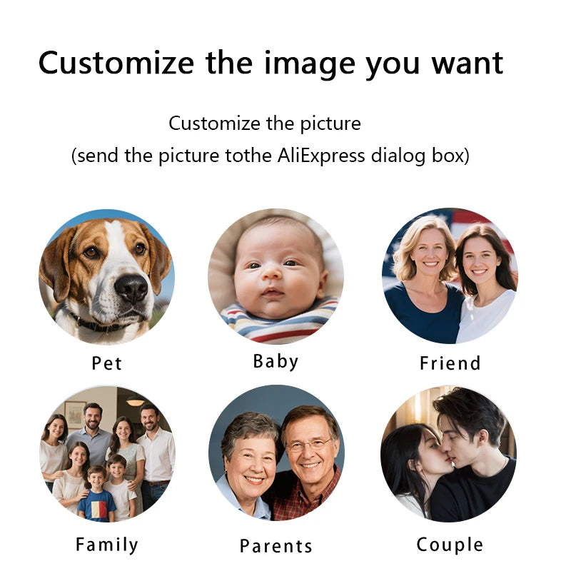 Personalized Custom Pet Dog Keychain Customized Engraving Photo Key Ring Car Key Accessories Personalized Mother's Day Gift
