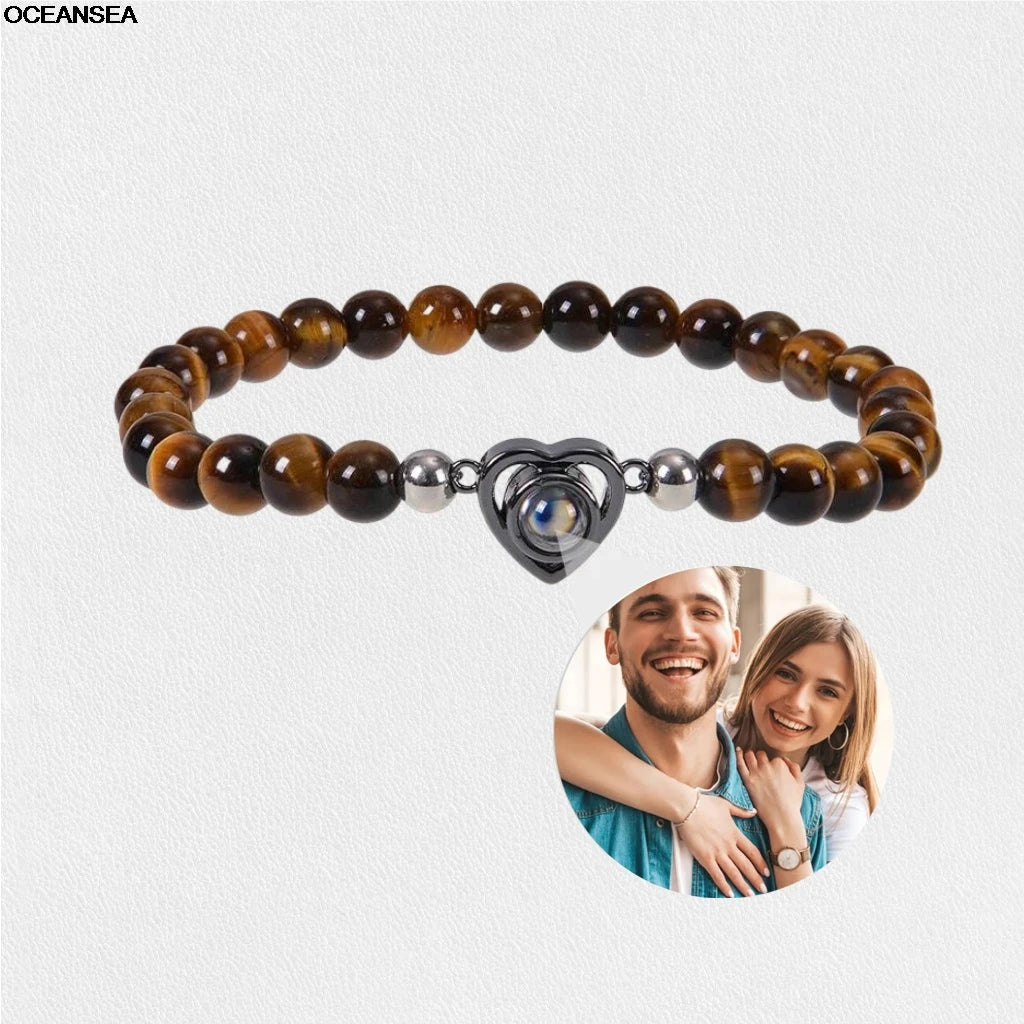 Custom Bracelet with Picture inside Personalized Projection Bracelets with Photos Picture Bracelet Personalized Memorial Gifts