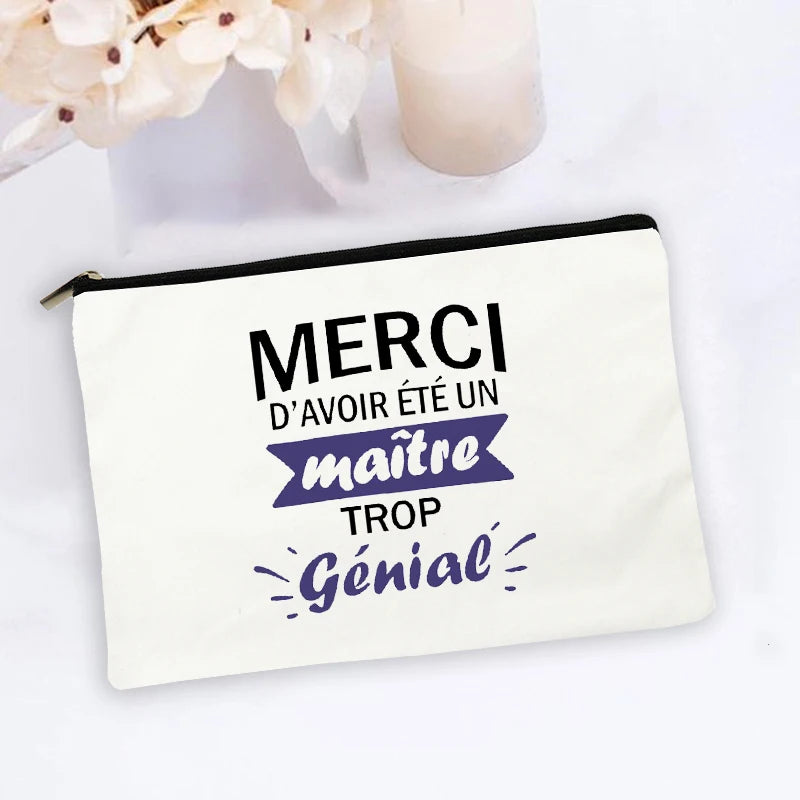 Super Teacher Printed Makeup Bag Teacher Gifts Women Men Cosmetic Bag Pencil Bags Travel Toiletries Organizer Wash Storage Pouch