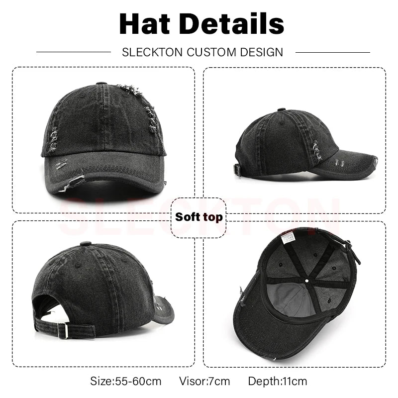 Custom Cap Embroidery Print Baseball Cap for Men and Women