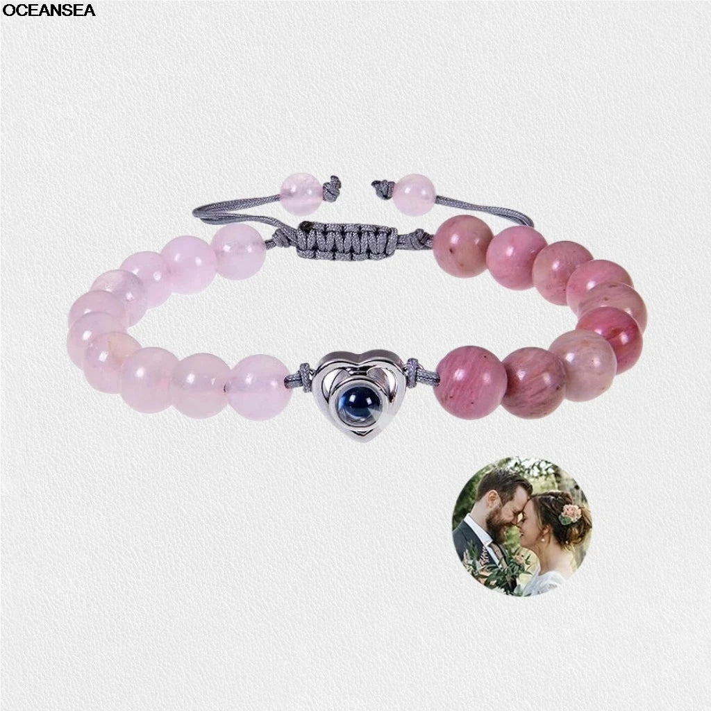 Custom Bracelet with Picture inside Personalized Projection Bracelets with Photos Picture Bracelet Personalized Memorial Gifts