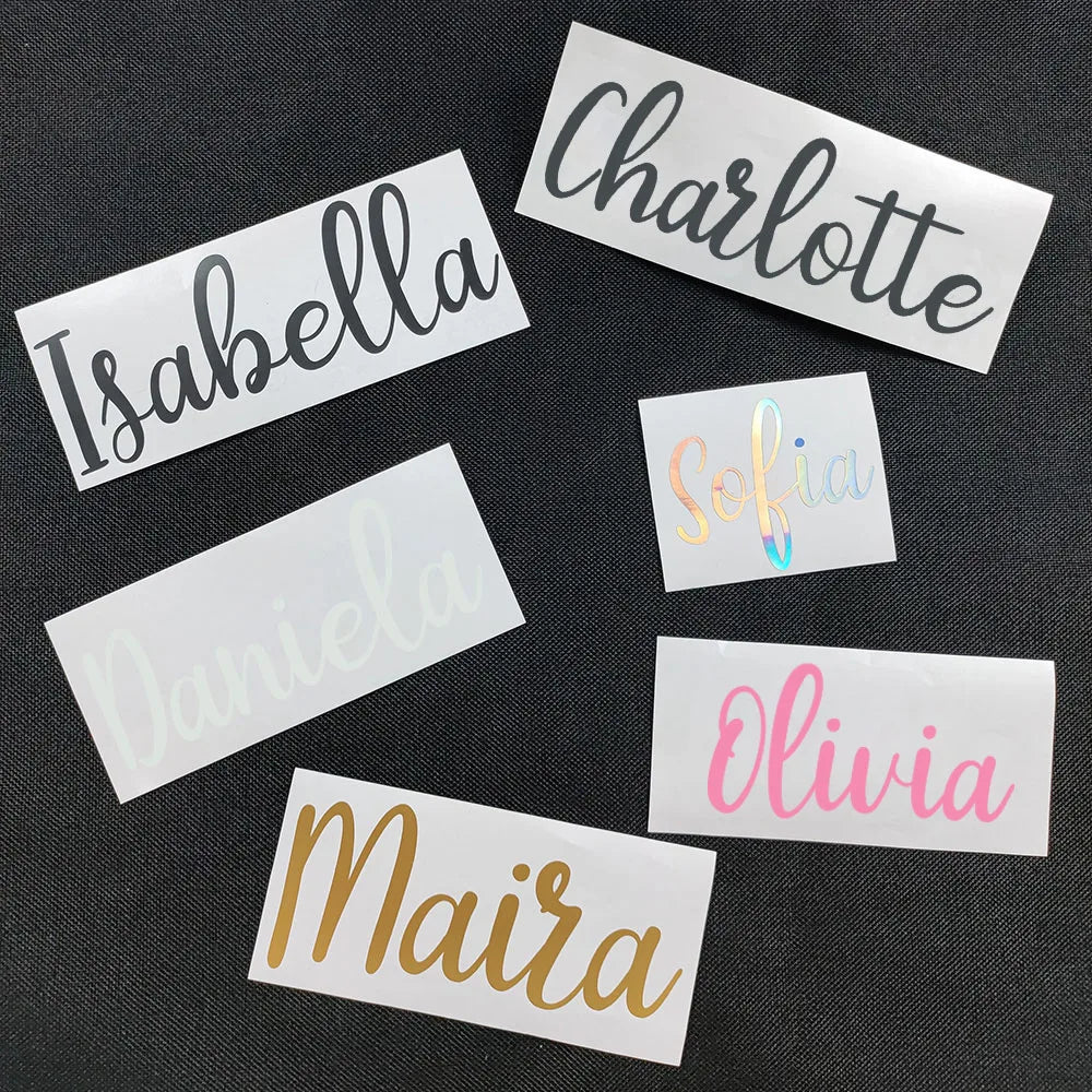 1PC Customizable Name Removable Sticker For Home Decor Personalized Name Vinyl Decal Bottle Decor Self Adhesive Stickers