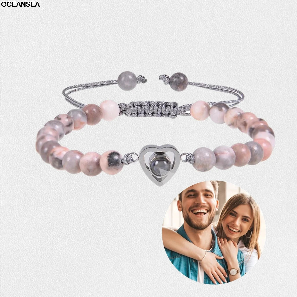 Custom Bracelet with Picture inside Personalized Projection Bracelets with Photos Picture Bracelet Personalized Memorial Gifts