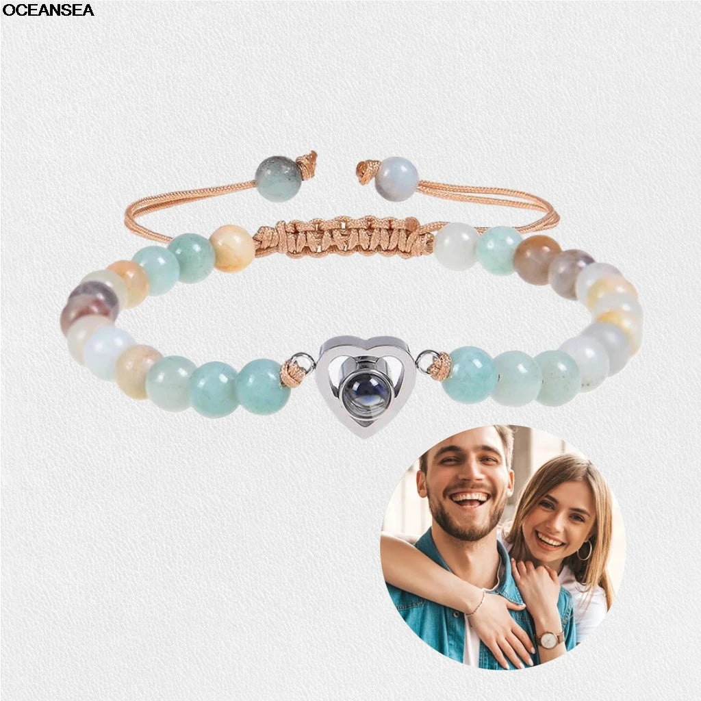 Custom Bracelet with Picture inside Personalized Projection Bracelets with Photos Picture Bracelet Personalized Memorial Gifts