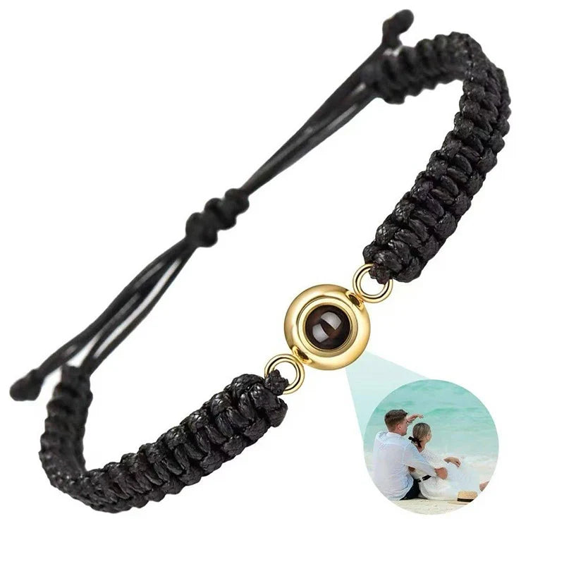 Projection Photo Bracelets Photo Jewelry Personalized Bracelet with Photos Custom Bracelet with Picture Inside Memorial Gifts