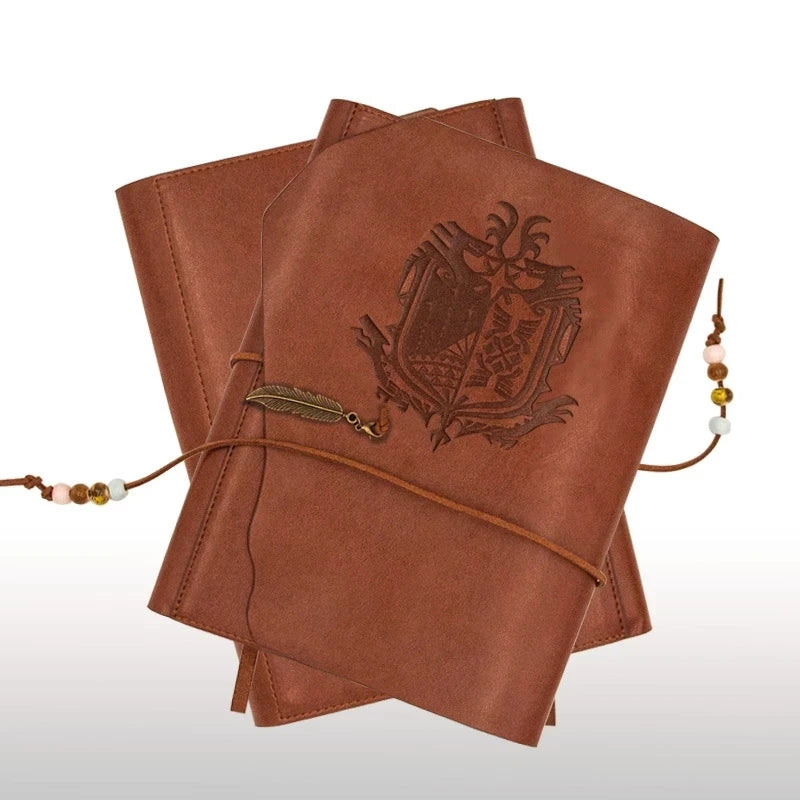 New Retro Notebook Monster Hunter Cosplay PU Leather Journal Diary Workbook Anime Hand Book Binders Gift Prop