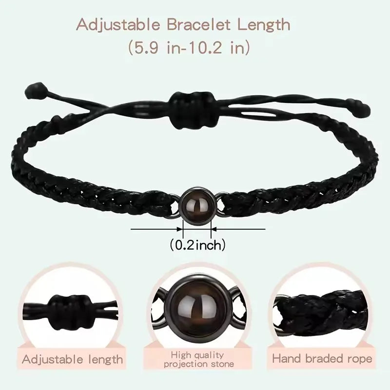 Custom Bracelets with Picture inside Customized Projection Bracelets with Photos Bracelet Personalized Photo Memorial Gifts