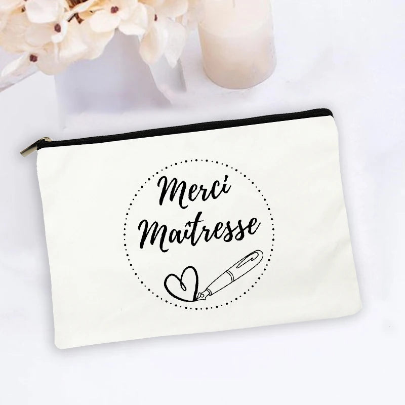Super Teacher Printed Makeup Bag Teacher Gifts Women Men Cosmetic Bag Pencil Bags Travel Toiletries Organizer Wash Storage Pouch