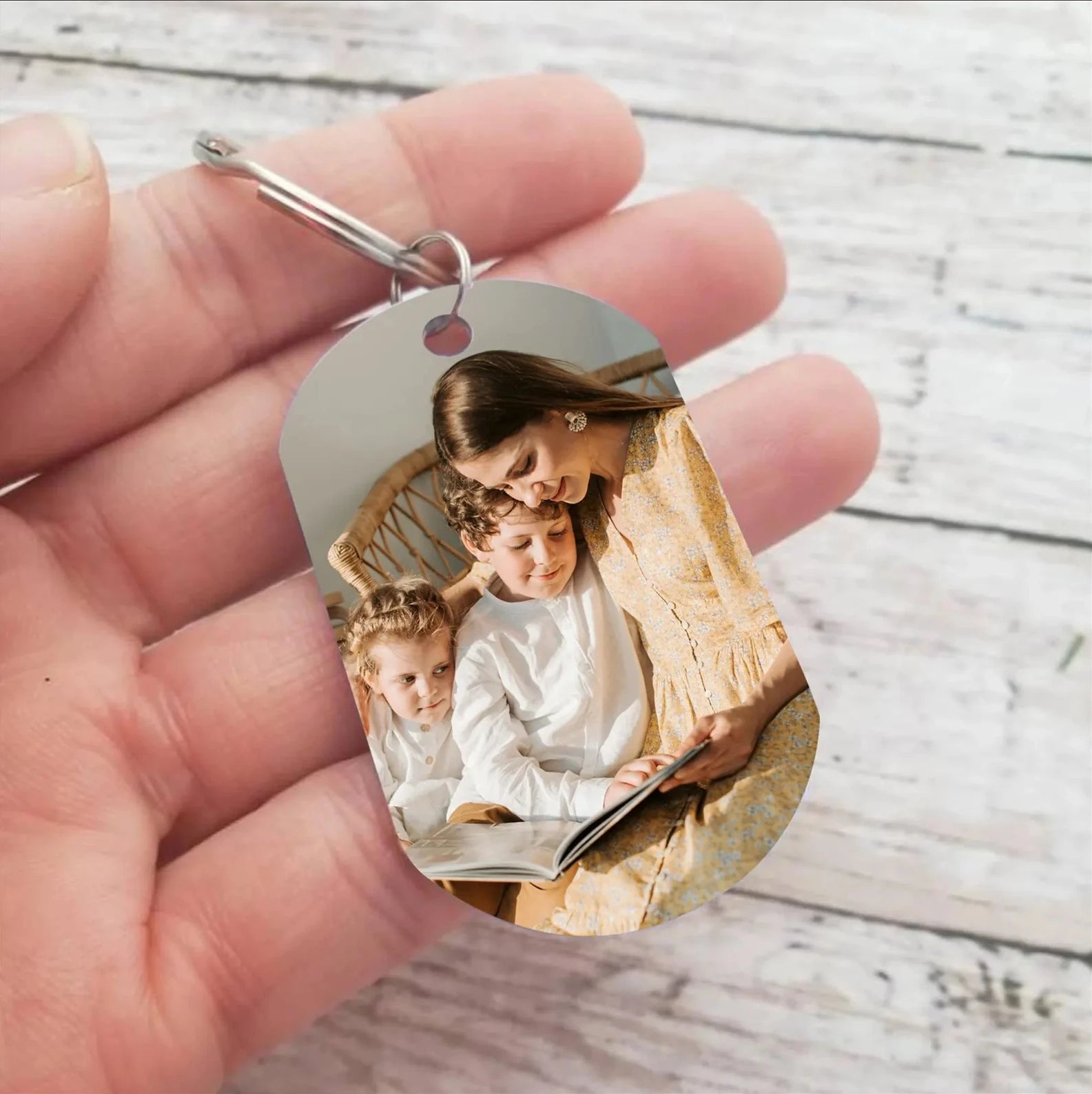 Personalized Photo Keychain Custom Holding Mom Hand With1-6 Kids Names Hand Keychains For Mother's Day Gift Ideas Birthday Gifts