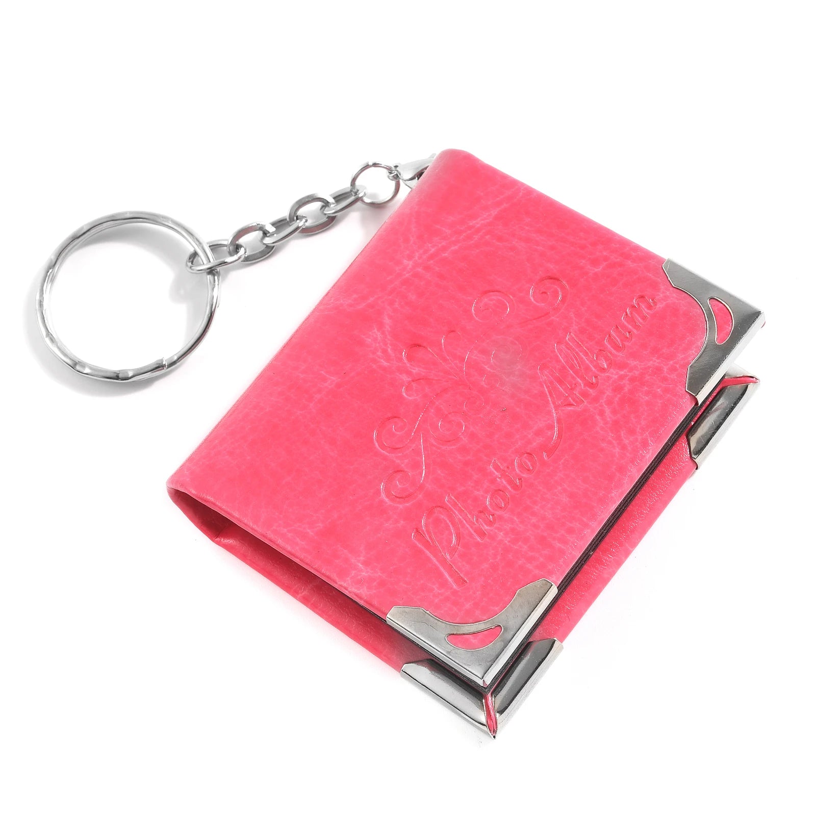 Custom Photo Album Leather Keychain Couples Gift Personalzied Mini Pictures Book Keyrings Anniversary Diy Wallet Pendant